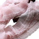 Tela de volantes bordada 91 cm de ancho 10 cm de poliéster malla volantes decorativos para coser adornos de ropa decoraciones textiles 5