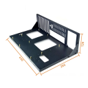 Telaio in acciaio per case PC aperto 44 x 26,5 x 12,8 cm Bench case da test Supporto per scheda madre Scheda grafica Raffreddamento 3