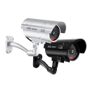 Telecamera di sicurezza falsa solare con LED rossa Simulazione impermeabile CCTV Uso esterno Supporto regolabile 360° Montaggio a parete 4