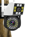 Telecamera di sicurezza WiFi senza fili 1080P obiettivo 2 MP 3,6 mm telecamera esterna impermeabile bianco e nero per sorveglianza della casa 4