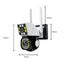 Telecamera di sicurezza WiFi senza fili 1080P obiettivo 2 MP 3,6 mm telecamera esterna impermeabile bianco e nero per sorveglianza della casa 5