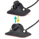 Telecamera per auto con illuminazione LED e obiettivo regolabile Supporto adesivo Sensore CCD 480 TVL Formato PAL e NTSC Design impermeabile Cavo 6 5