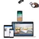 Telecamera WiFi di sicurezza 4 MP con rilevamento del movimento obiettivo 3,6–6 mm ABS nera esterna sorveglianza IR 15–20 m scheda TF NVR 3