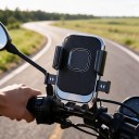 Telefonhalterung für Motorrad- und Fahrradlenker mit Schnellverschluss Drehbar 360° Kugelgelenk Für Telefone 4,7–7,1 Zoll Kunststoff Für E-Bike 5