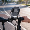 Telefoonhouder voor motor- en fietssturen met snelle vergrendeling Rotatie 360° Kogelgewricht Voor telefoons van 4,7–7,1 inch Kunststof 2