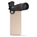 Teleobiectiv pentru mobil 18x Monocul 18x25 Cu focalizare manuală Lentile optice și ABS Cu clemă universală Negru pentru iOS și Android 1