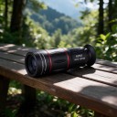 Teleobiectiv pentru mobil 18x Monocul 18x25 Cu focalizare manuală Lentile optice și ABS Cu clemă universală Negru pentru iOS și Android 4