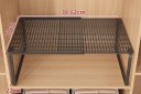 Telescopic Metal Shelf for Wardrobe 38–62 cm Depth 27 cm Height 22 cm Adjustable Organiser for Clothes and Shoes 4