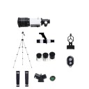 Telescopio astronomico professionale HD con visione notturna, treppiede da 138 cm e supporto per telefono cellulare 4