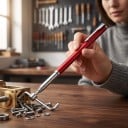 Teleskopické magnetické pero 14 až 62 cm s nosností 0,9 kg Červené Magnetický sběrač šroubků s kapesním klipem Kovové Do dílny 4