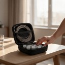 Teleskopisches Springseil MOGOLD T35 mit Stahlseil 3 m Aluminiumgriffe 8,3 bis 15 cm 360° Lager und Reisetasche 3