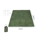 Telo di tenda verde 220 x 240 cm Telo impermeabile con occhielli Telo protettivo da campeggio + 4 picchetti in alluminio 18 cm 2