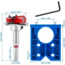 Template di foratura per cerniere di mobili 35 mm con trapano preciso e chiave a brugola 2