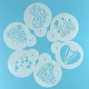 Templates para decoração de bolos 6 pcs 2