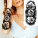 Temporäres wasserfestes Tattoo 11,5 x 21 cm Rosen auf Stielen Elegantes romantisches Motiv Hält bis zu 15 Tage Einfache Anwendung Körpertattoo 2