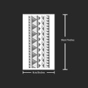 Temporäres, wasserfestes Tattoo-Armband mit geometrischen Formen, 18 x 8 cm, Fake-Körpertattoo, stylisches Handgelenk-Tattoo, langlebiges temporäres Tattoo für 15 Tage 3
