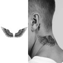 Temporäres wasserfestes Tattoo Flügel 18 x 8 cm Fake Body Tattoo Engelsflügel Tattoo 15 Tage haltbares temporäres Tattoo 2