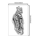 Temporäres wasserfestes Tattoo mit handgeschriebenem Schriftzug 22 x 9,8 cm | Fake Tattoo | Realistisches Textmotiv | Haltbares Tattoo für 15 Tage 2