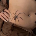 Temporäres wasserfestes Tattoo Spinne 12x12cm Fake Body Tattoo Spinnentattoo für Arm oder Bein Stylisches temporäres Tattoo für 15 Tage 3