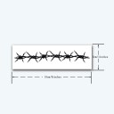 Temporäres wasserfestes Tattoo Stacheldrahtarmband 15 x 3 cm Fake Tattoo am Arm Stylisches Armband Tattoo mit grobem Motiv Haltbares temporäres Tattoo für 15 Tage 2