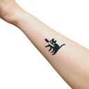 Temporary Tattoo Sticker Playful Cat 8 x 10 cm Realistic Herbal Tattoo for Arm and Collarbone Waterproof Lasting 12 to 15 Days 2