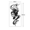 Temporary Tattoo with Snake Motif 19 x 9.6 cm Fine Lines Waterproof Tattoo Lasts up to 15 Days Stylish Design Body Decoration for Men and Women 2