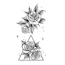 Temporary Waterproof Tattoo 9.6 x 19 cm Delicate Floral Pattern Ladies' Body Decoration Stick-On Tattoo for Skin Elegant Design 1