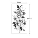 Temporary Waterproof Tattoo 9.6 x 19 cm Delicate Floral Pattern Romantic Adhesive Tattoo Elegant Body Decoration Easy Application 2