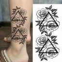 Temporary Waterproof Tattoo 9.6 x 19 cm Delicate Floral Pattern Women's Body Decoration Stick-On Skin Tattoo Elegant Design 2