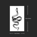 Temporary Waterproof Tattoo Snake 18 x 8 cm Fake Body Tattoo Snake Design Durable Temporary Tattoo for 15 Days 2