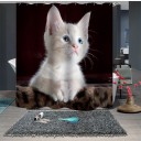 Tenda da doccia con gatto 5