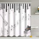 Tenda da doccia con motivo pianoforte 1
