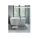 Tenda da doccia trasparente 180x180 cm Ultra liscia impermeabile con ganci Protezione contro la muffa Occhielli in acciaio inox 2