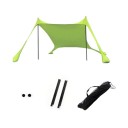 Tenda da spiaggia da esterno per 3–4 persone Copertura portatile UPF50+ resistente al vento Gazebo monopezzo Riparo solare Tenda da campeggio Tenda familiare 5