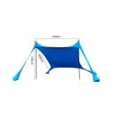 Tenda da spiaggia da esterno per 3–4 persone Copertura portatile UPF50+ resistente al vento Gazebo monopezzo Riparo solare Tenda da campeggio Tenda familiare 2