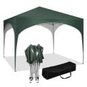 Tenda de festa dobrável impermeável 3 x 3 m com estrutura metálica resistente à corrosão e altura ajustável de 250 a 258 cm para o jardim 1