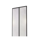 Tenda isolante per porte invernali con chiusura magnetica 140 × 225 cm cotone bianco installazione con velcro protezione contro il freddo 1