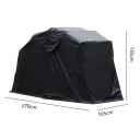 Tenda para moto Tecido impermeável e montagem fácil 270 x 105 x 155 cm Estrutura em aço e construção dobrável Preta Garagem para motocicleta e scooter 4