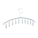 Tendedero de ropa de acero inoxidable con 10 pinzas Percha para ropa interior y calcetines Percha de ropa de metal con pinzas Ahorro de espacio 1