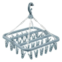 Tendedero plegable de plástico para colgar ropa, 32 pinzas, 32 x 32 x 34 cm. Práctico tendedero para el apartamento y el balcón. Plegable 2