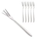 Tenedores de fruta de 13,1 cm de acero inoxidable Pequeño tenedor para fruta, pastel y postres 6 unidades 4