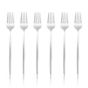 Tenedores de mesa 6 uds 20,8 cm de acero inoxidable tenedor moderno plateado o dorado para cena set de cubiertos menaje 2