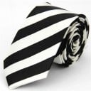 Tenká pruhovaná barevná kravata 145 x 5 cm Stylová unisex kravata Elegantní úzká vázanka Moderní doplněk pro muže i ženy na společenské 1