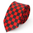 Tenká šachovnicová farebná kravata 145 x 5 cm Štýlová unisex kravata Moderná vzorovaná viazanka Módny doplnok pre mužov aj ženy na formálne 2