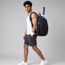 Tennisracket rygsæk med sko rum og flaske lomme 45 x 32 x 13,5 cm Quiltet Sports- og rejser til badminton og træning 9