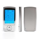 TENS EMS elektrostimulátor svalů 16 režimů 20 úrovní intenzity 9,5 cm USB dobíjecí stříbrný dvoukanálový masér na bolesti zad krku 6