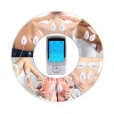 TENS EMS elektrostimulátor svalů 16 režimů 20 úrovní intenzity 9,5 cm USB dobíjecí stříbrný dvoukanálový masér na bolesti zad krku 7