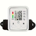Tensiomètre au bras avec écran LED Manchon 22 à 32 cm Mémoire de 99 résultats et 2 profils utilisateurs Blanc Pour la mesure de la pression artérielle 1