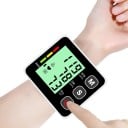 Tensiomètre numérique au poignet avec écran LCD Dimensions 6,6 x 7,5 cm Mémoire 99 mesures et 2 profils Noir et blanc Pour la mesure de la pression 2