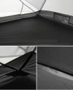 Tente ultralégère pour 2 personnes 210 x 255 x 100 cm grise en nylon 20D résistant Tente de randonnée trois saisons pour expéditions et voyages d'une 3